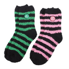 Set of 2 Good Witch and Bad Witch Fluffy Socks Something Different