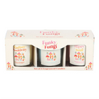 Set of 3 Funky Fungi Mushroom Votive Candles Something Different