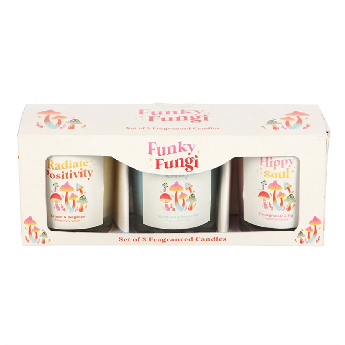 Set of 3 Funky Fungi Mushroom Votive Candles Something Different