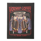 19x25cm Worship Coffee Canvas Plaque by Steven Rhodes