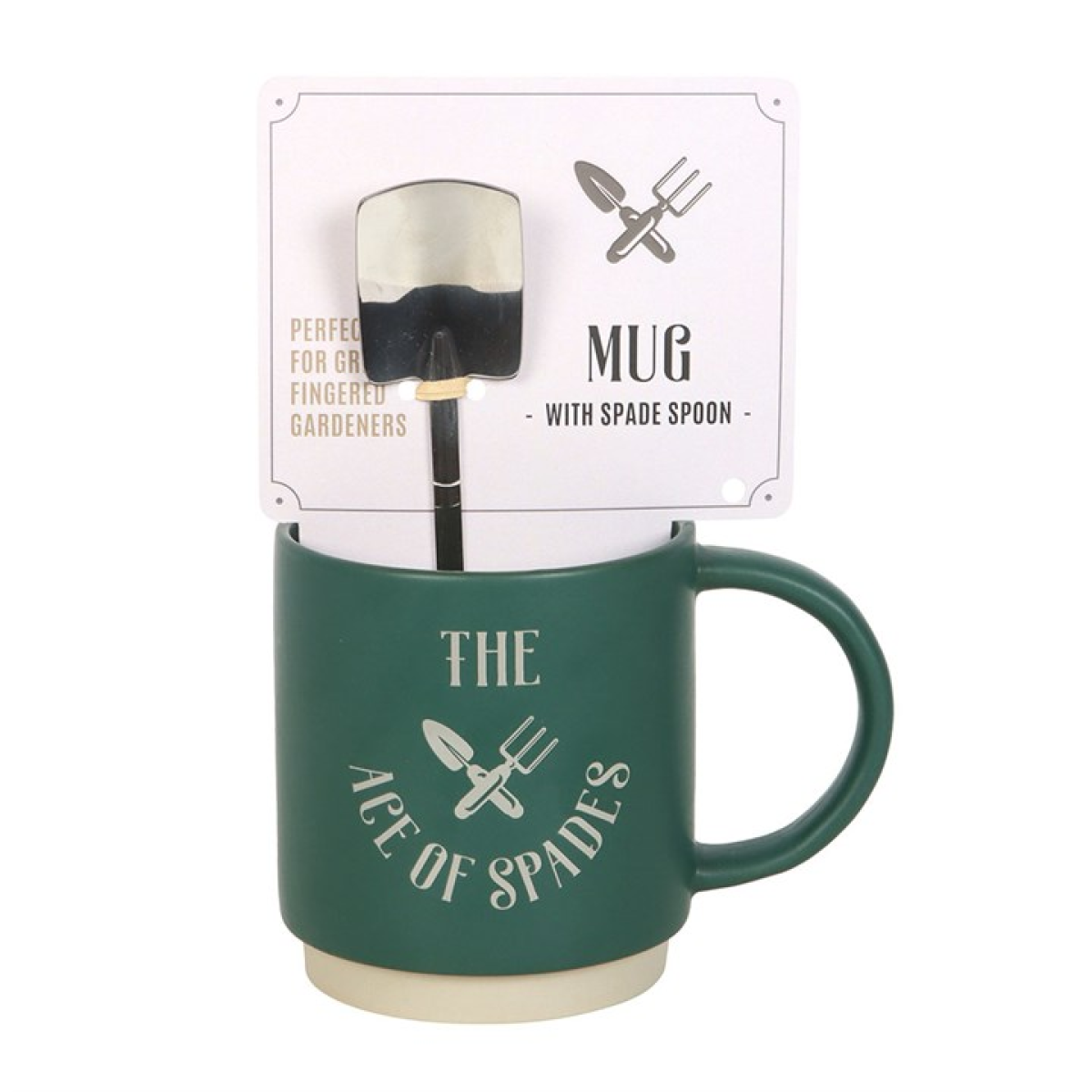 Ace of Spades Mug with Spade Spoon Something Different