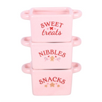 Sugarplum Bakery Ceramic Snack Bowls – Set of 3
