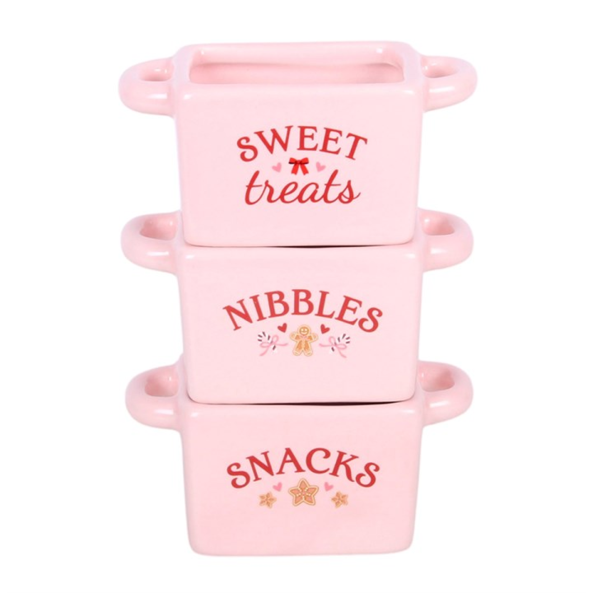 Sugarplum Bakery Ceramic Snack Bowls – Set of 3