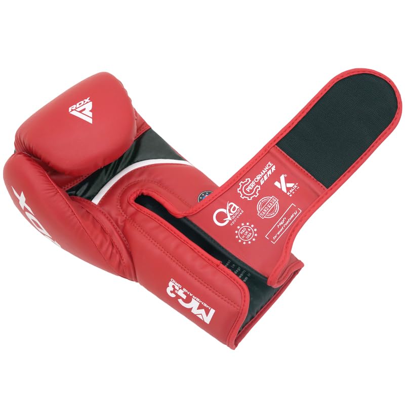 RDX Aura Plus T-17 Boxing Gloves Red, Blue, Gold RDX
