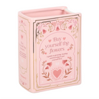 Pink Book Shaped Vase