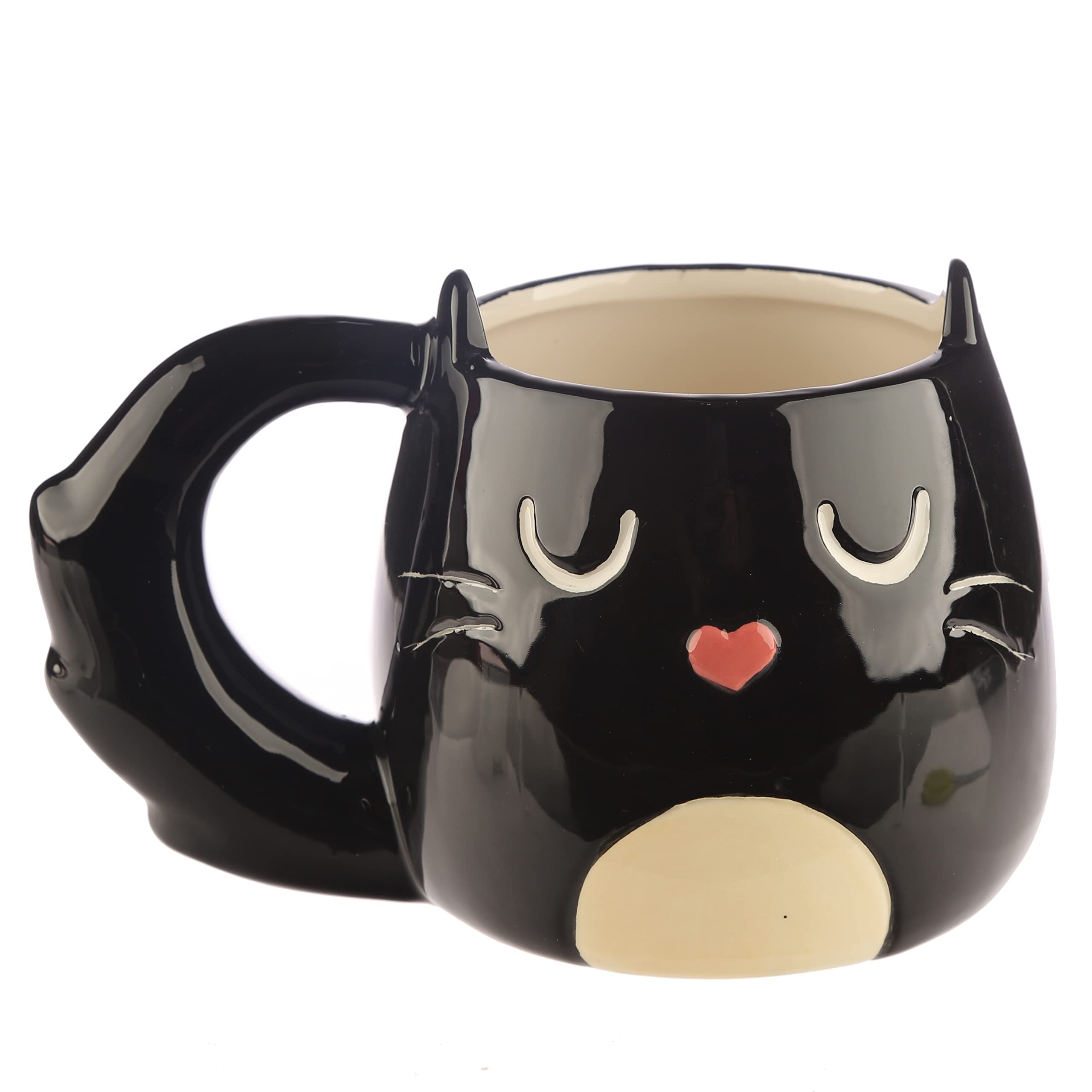 Puckator Feline Fine Black Cat Shaped Mug Puckator