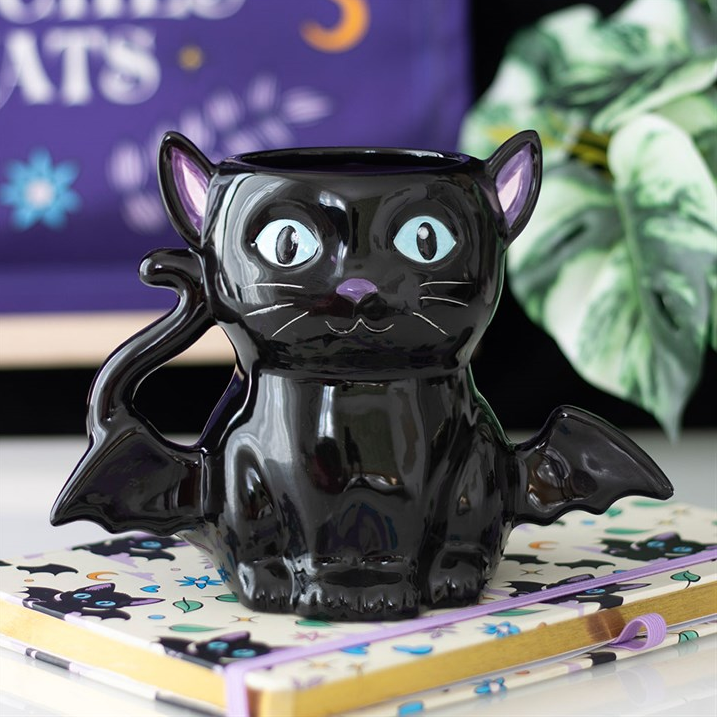 Cute and Creepy Bat Cat Mug