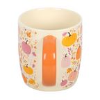 Pink and Orange Pumpkin Print Mug