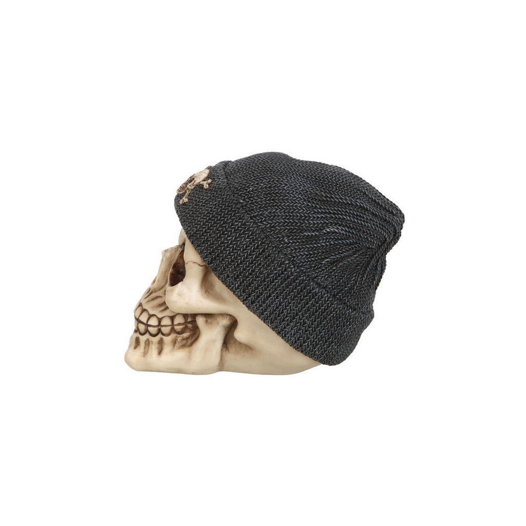 Skull Ornament with Beanie