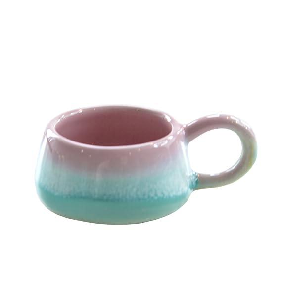 Sass & Belle Pastel Ombre Tealight Holder with Handle in Pink & Green