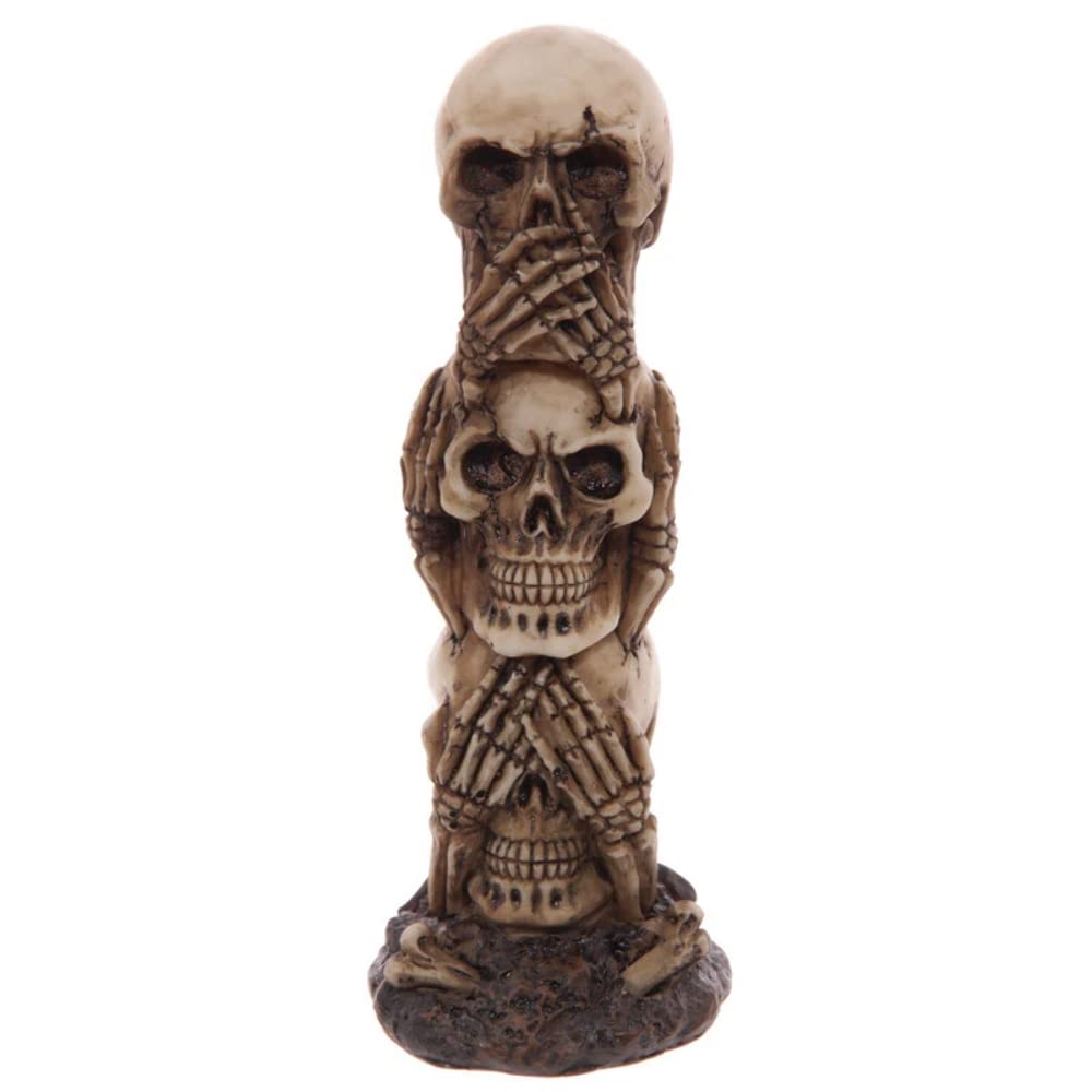 Puckator Skull Totem Hear No Speak No See No Evil Home Decoration Puckator