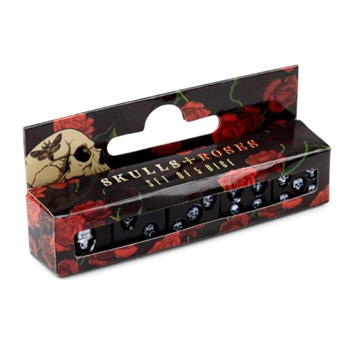 Puckator Set of 5 Six-Sided Die with Inlaid Skulls Puckator