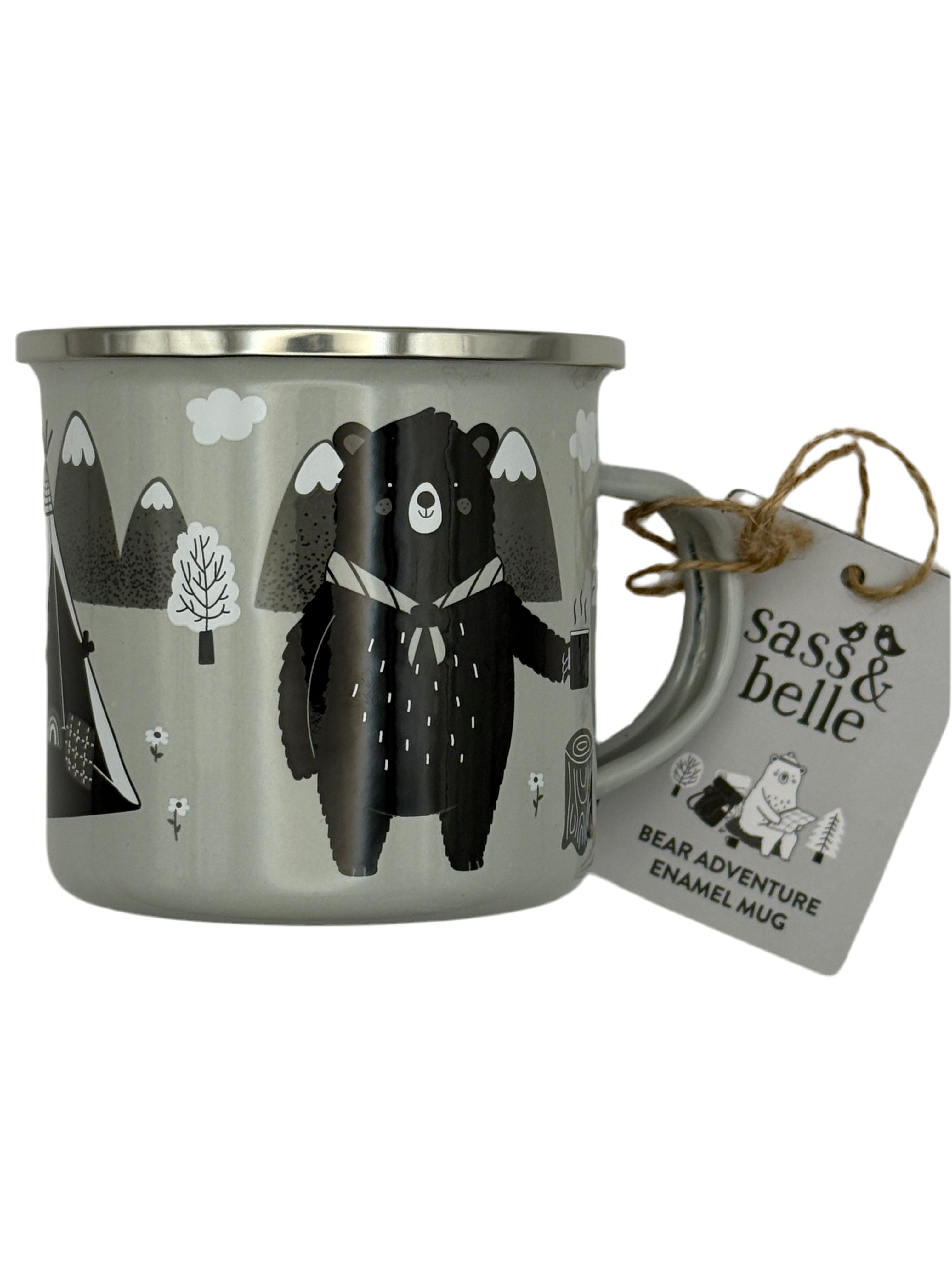 Bear Adventure Bundle Gift Set- Money Box, Enamel Mug, Notepad and Haribo Goldbears