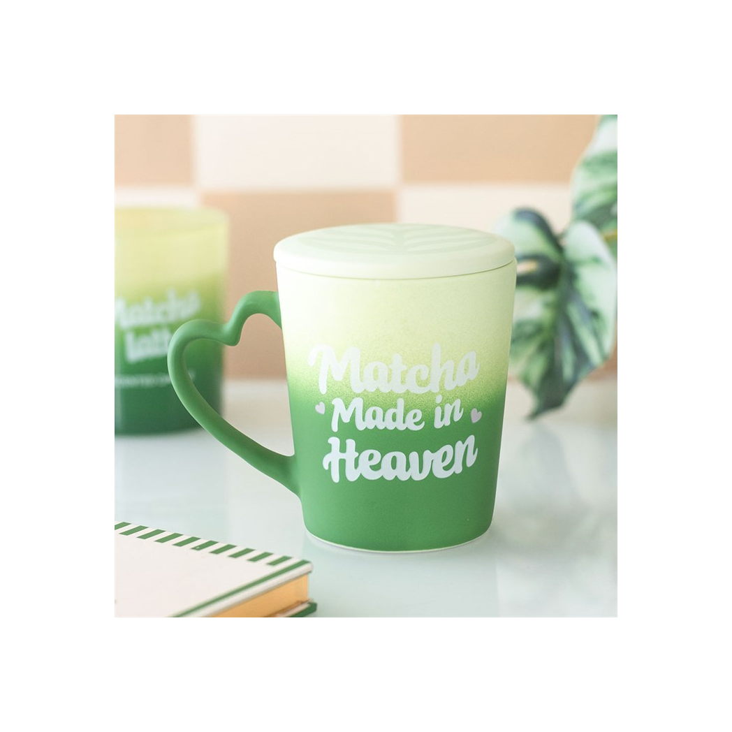 Matcha Made in Heaven Mug with Coaster Lid