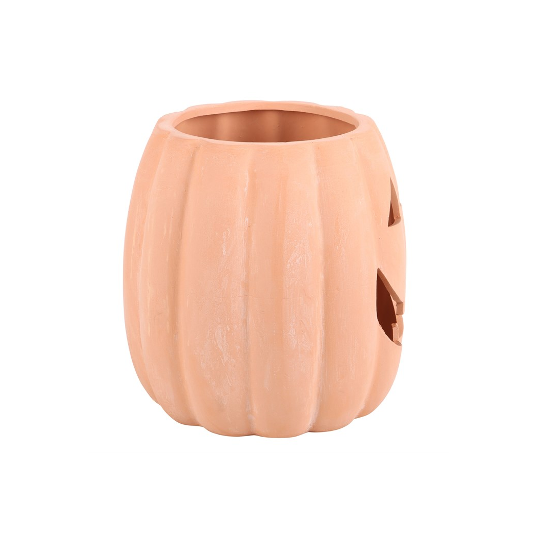 Terracotta Cut Out Pumpkin Decoration 25cm