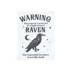 Protected by a Raven Hanging Sign