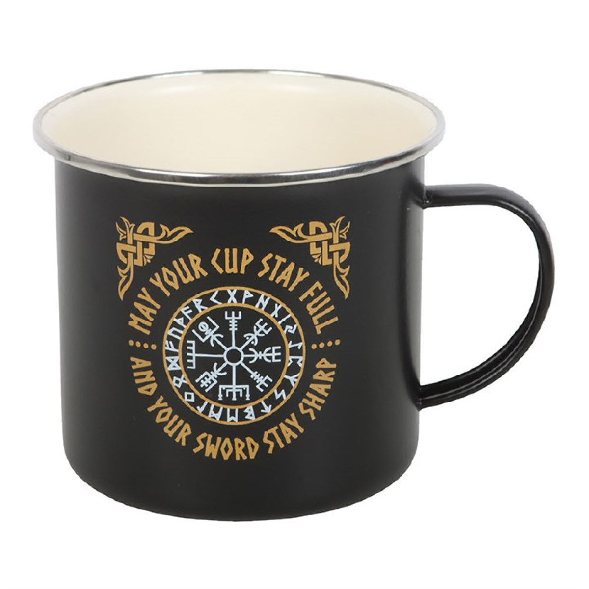 Viking Compass Enamel Mug Something Different
