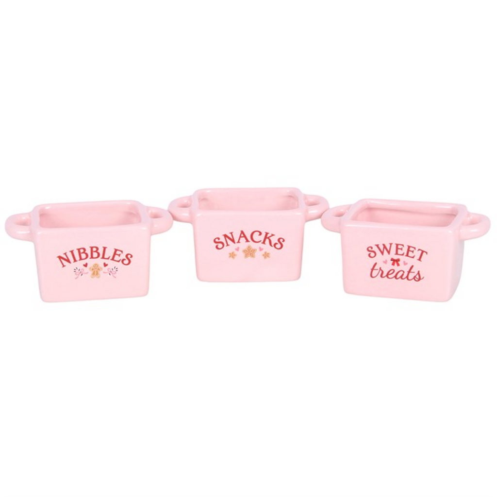 Sugarplum Bakery Ceramic Snack Bowls – Set of 3
