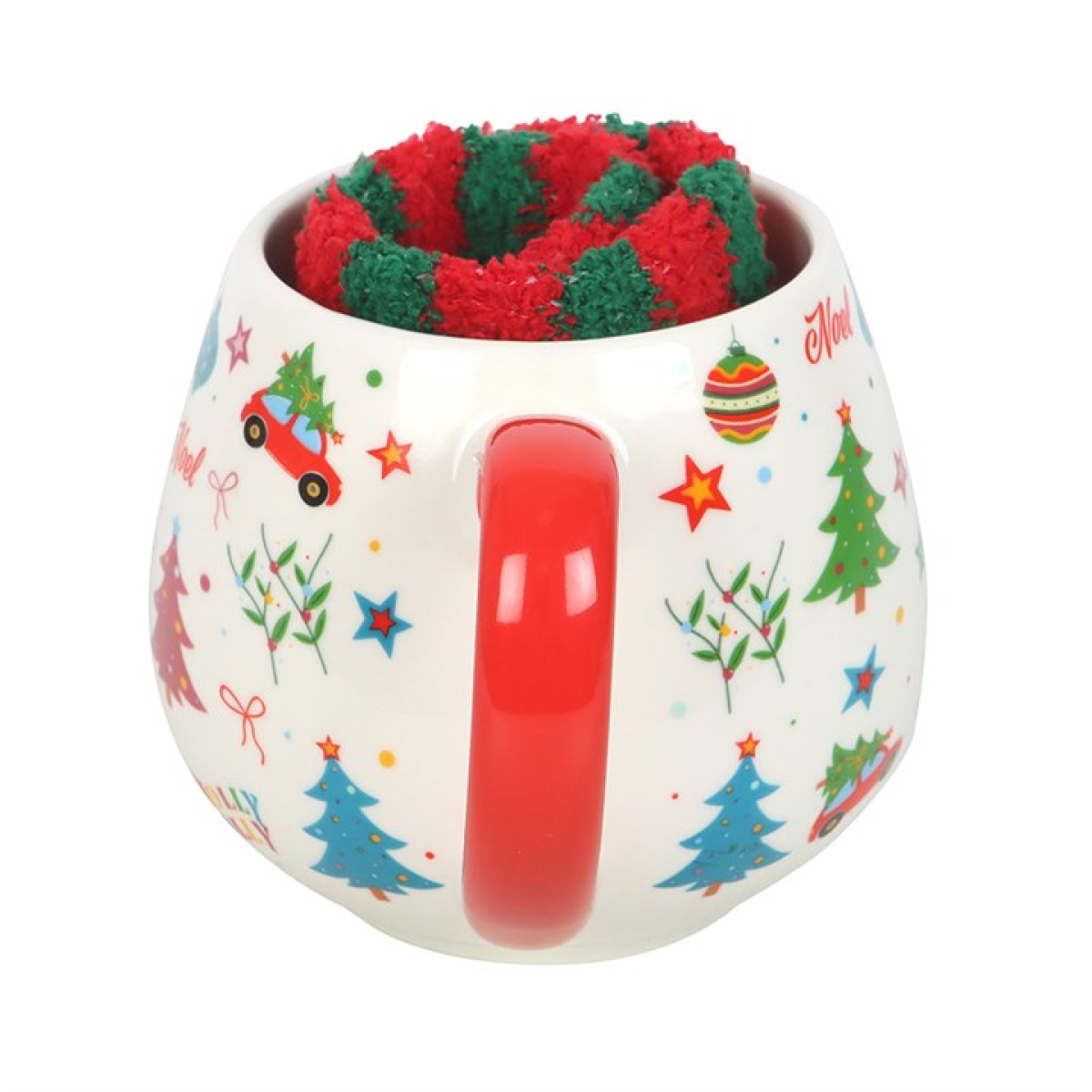 Nostalgic Christmas Print Mug and Socks Set Something Different