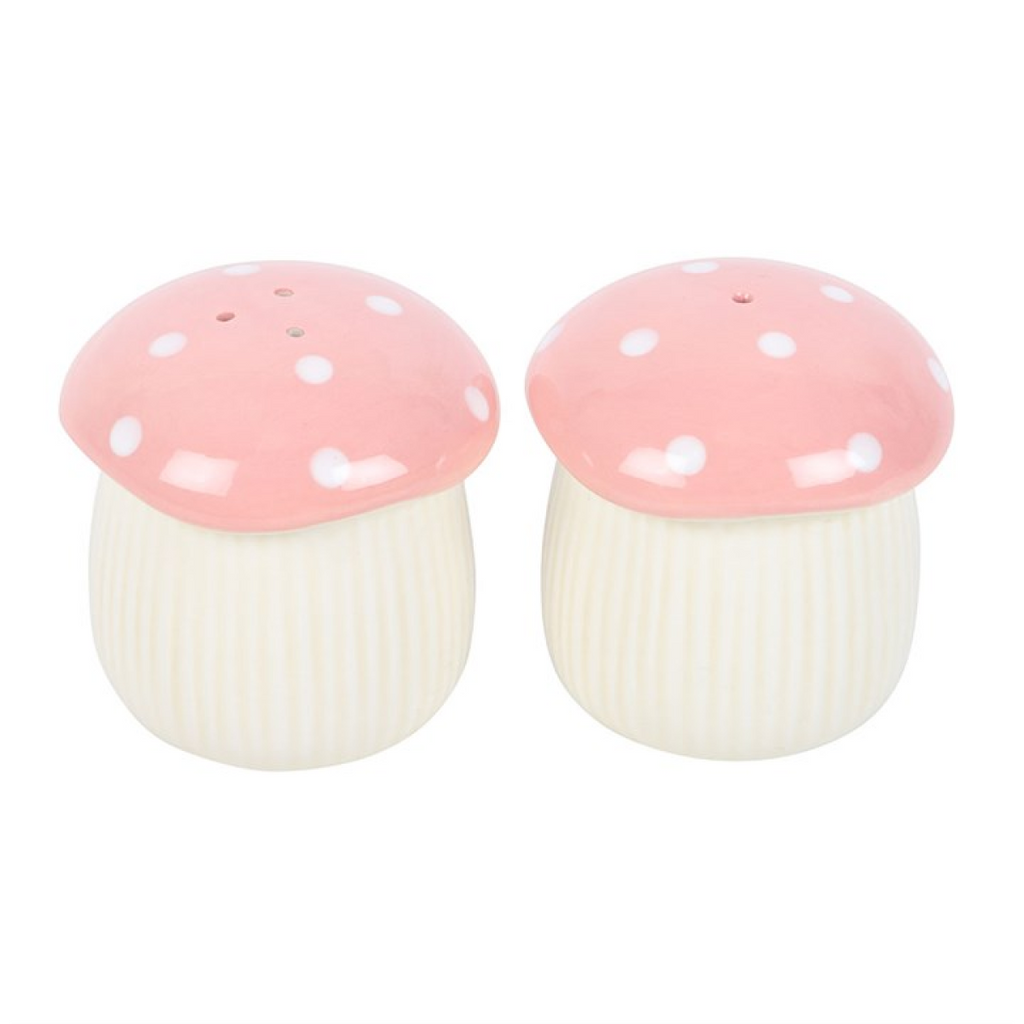 Pink Mushroom Salt and Pepper Shakers Something Different