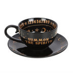 Black Talking Board Teacup and Saucer Something Different