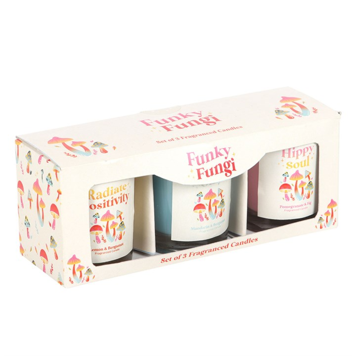 Set of 3 Funky Fungi Mushroom Votive Candles Something Different