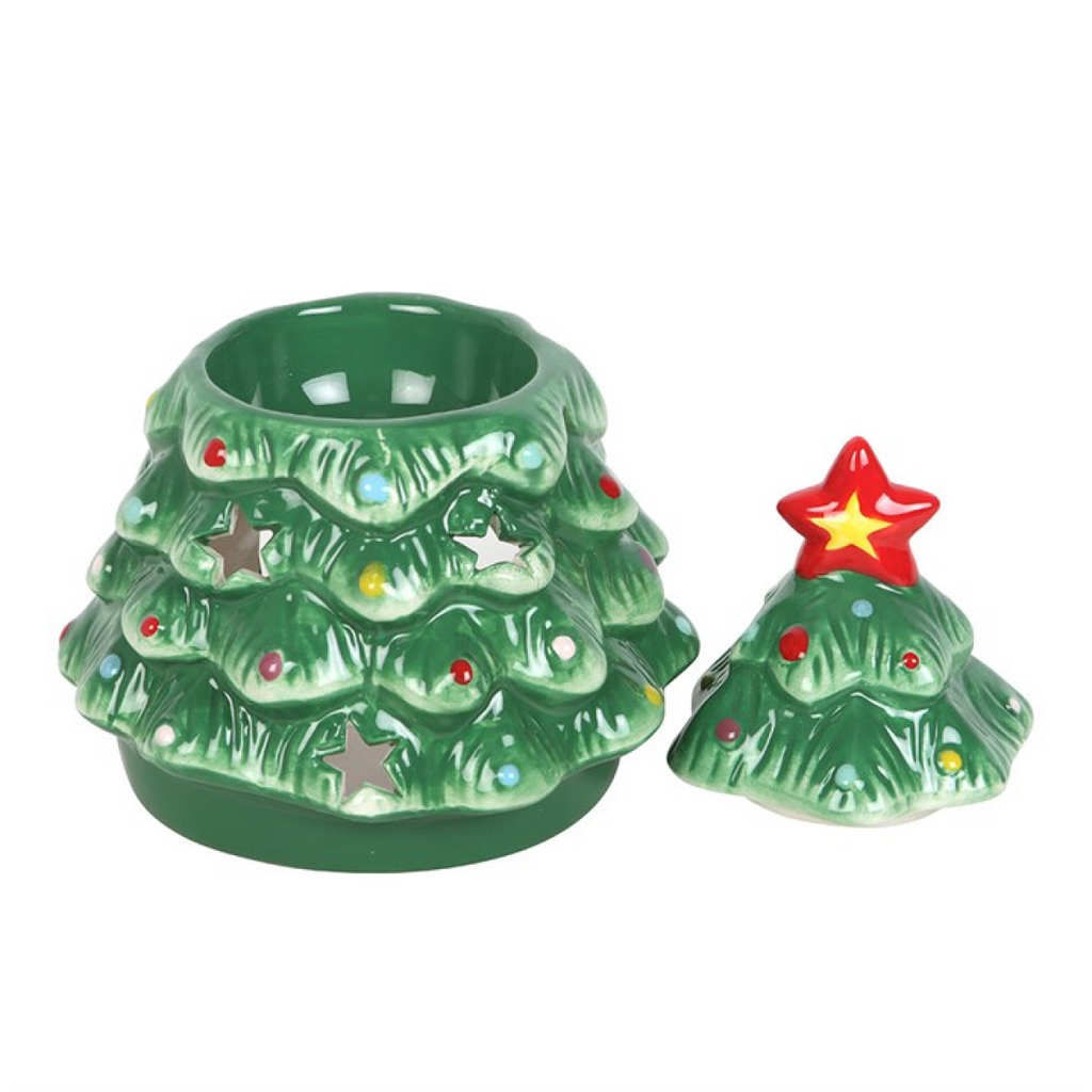 Nostalgic Christmas Tree Shaped Ceramic Oil Burner