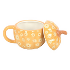 Groovy Floral Pumpkin Lidded Mug Something Different