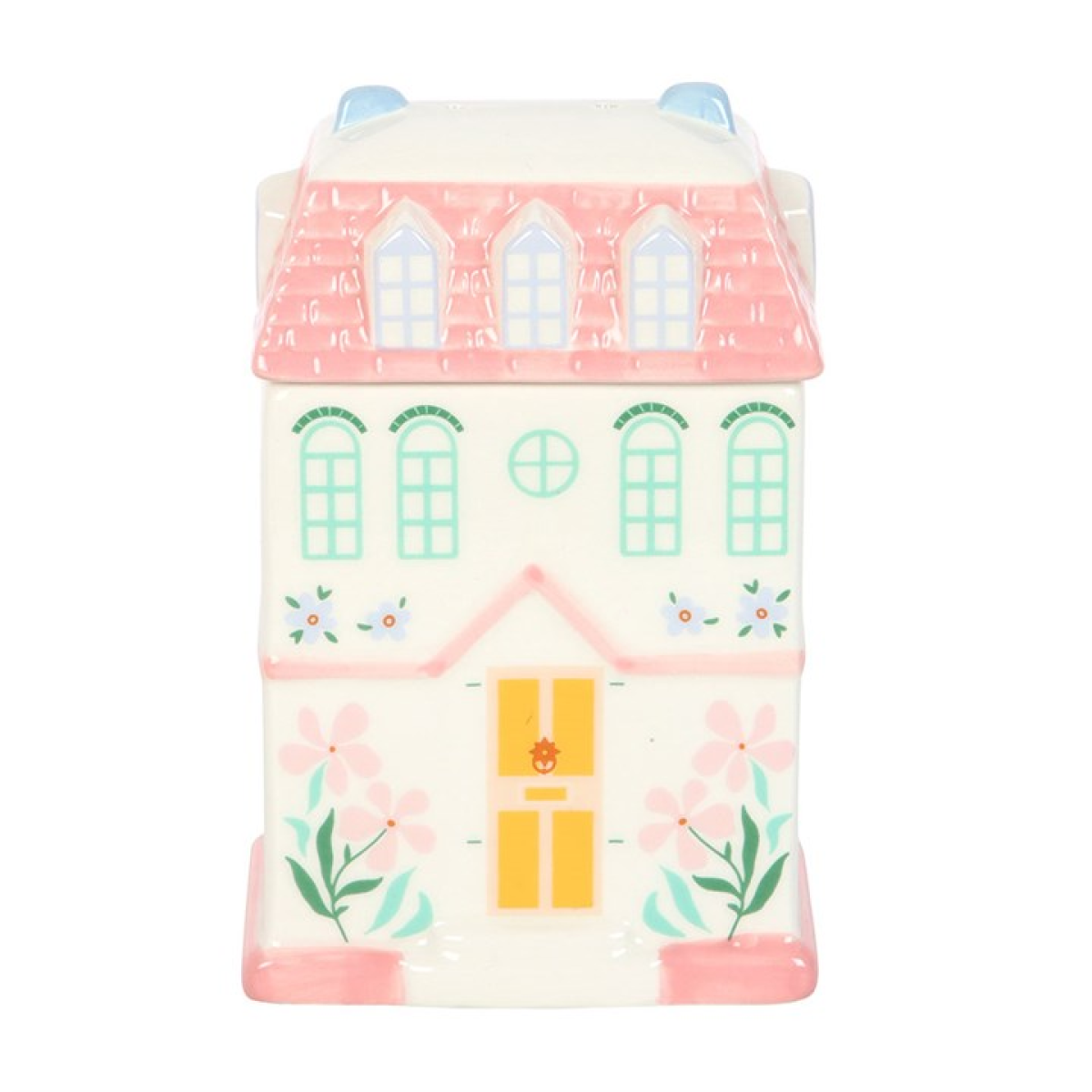 Pastel House Shaped Ceramic Oil Burner and Wax Warmer