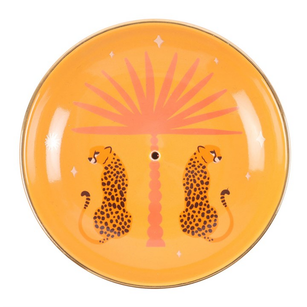 Leopard Palm Incense Holder