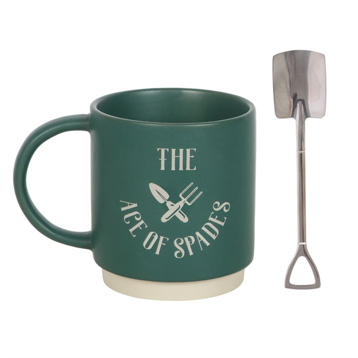 Ace of Spades Mug with Spade Spoon Something Different