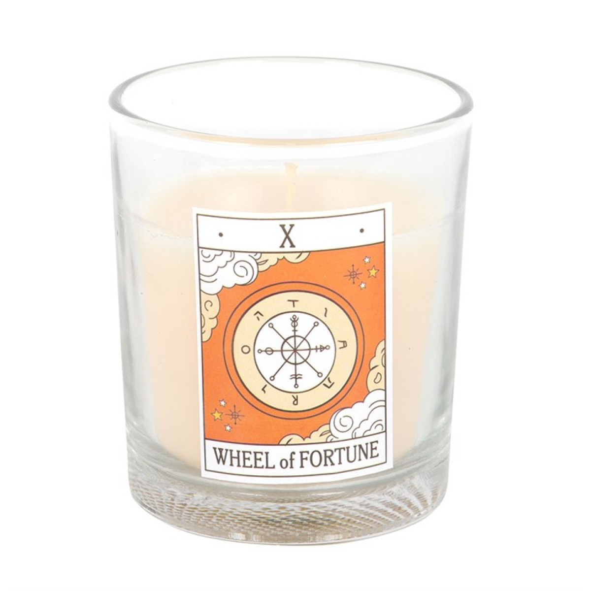 The Wheel of Fortune Vintage Tarot Orange Candle Something Different