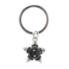 Deadly Nightshade Keyring with Black Obsidian
