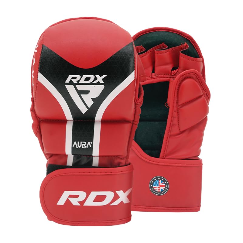RDX Grappling Gloves MMA Shooter T17 Red/Blue S/M/XL RDX
