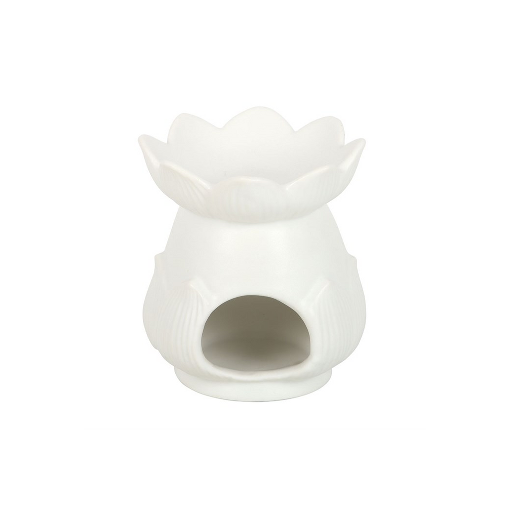 White Lotus Flower Oil Burner