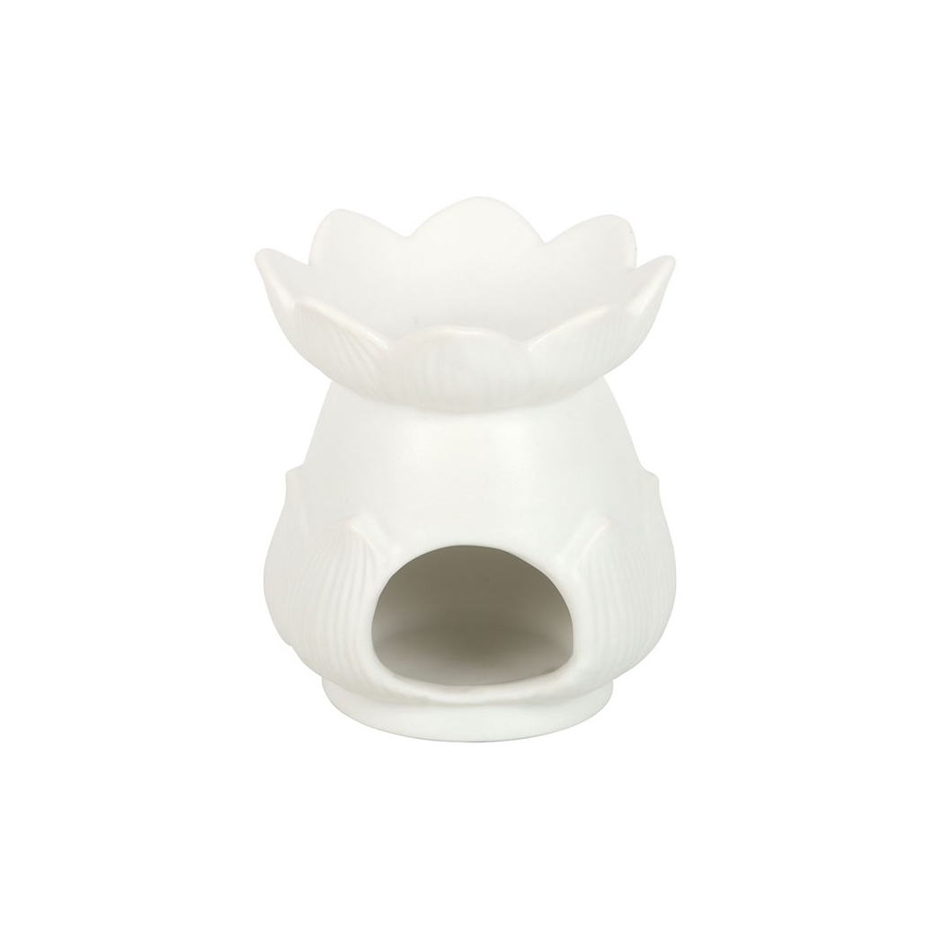 White Lotus Flower Oil Burner