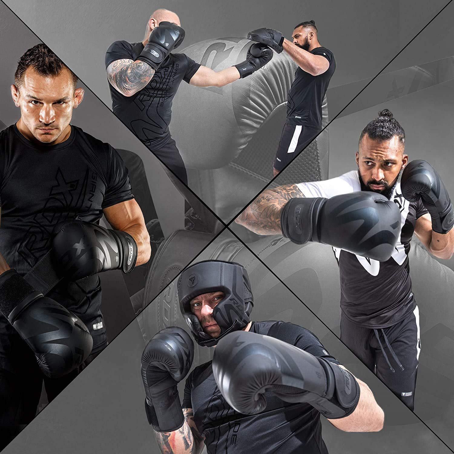 RDX Boxing Gloves Sparring Muay Thai Pro Training, Maya Hide Leather, Kickboxing Heavy Punching Bag Focus Mitts Pads Double End Ball Workout, MMA Fitness Gym Bagwork, Ventilated Palm, Men RDX