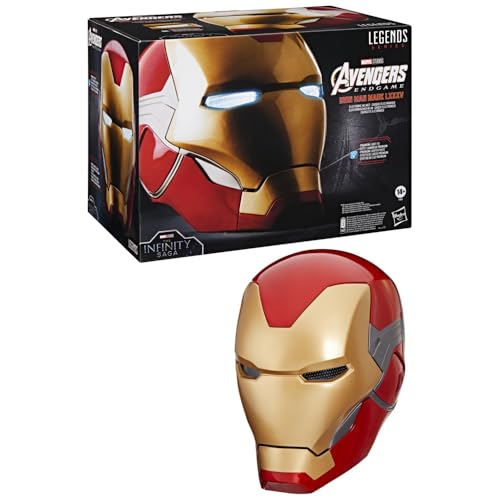 Hasbro Avengers Marvel Legends Series Iron Man Premium Electronic Helmet with Light FX, Endgame Adult Roleplay Gear