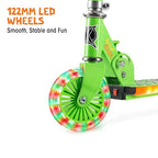 Xootz Wild Rider Green Folding Scooter – LED Light-Up Deck & Wheels