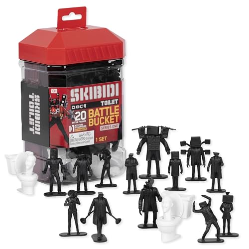 Bonkers Toys Skibidi Toilet Battle Bucket – 20 Collectible Figures
