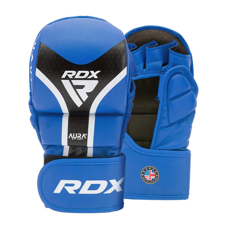 RDX Grappling Gloves MMA Shooter T17 Red/Blue S/M/XL RDX