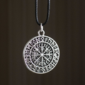 Vegvisir Viking Compass Cord Necklace