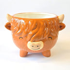 Sass & Belle Highland Cow Medium Planter