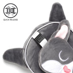 Relaxeazzz French Bulldog Round Plush Travel Pillow & Eye Mask Relaxeazzz