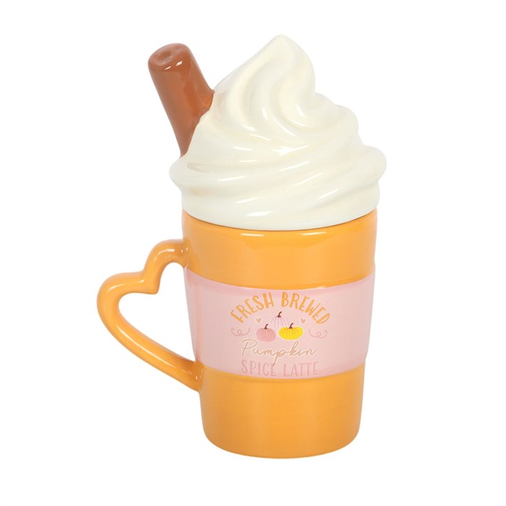 Fresh Brewed Pumpkin Spice Latte Lidded Mug