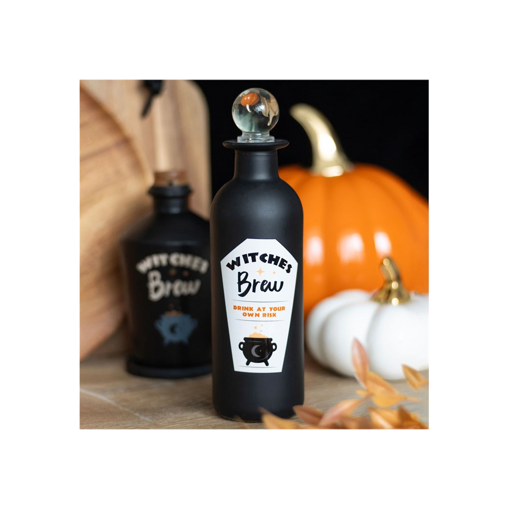 Decorative Witches Brew Glass Potion Bottle