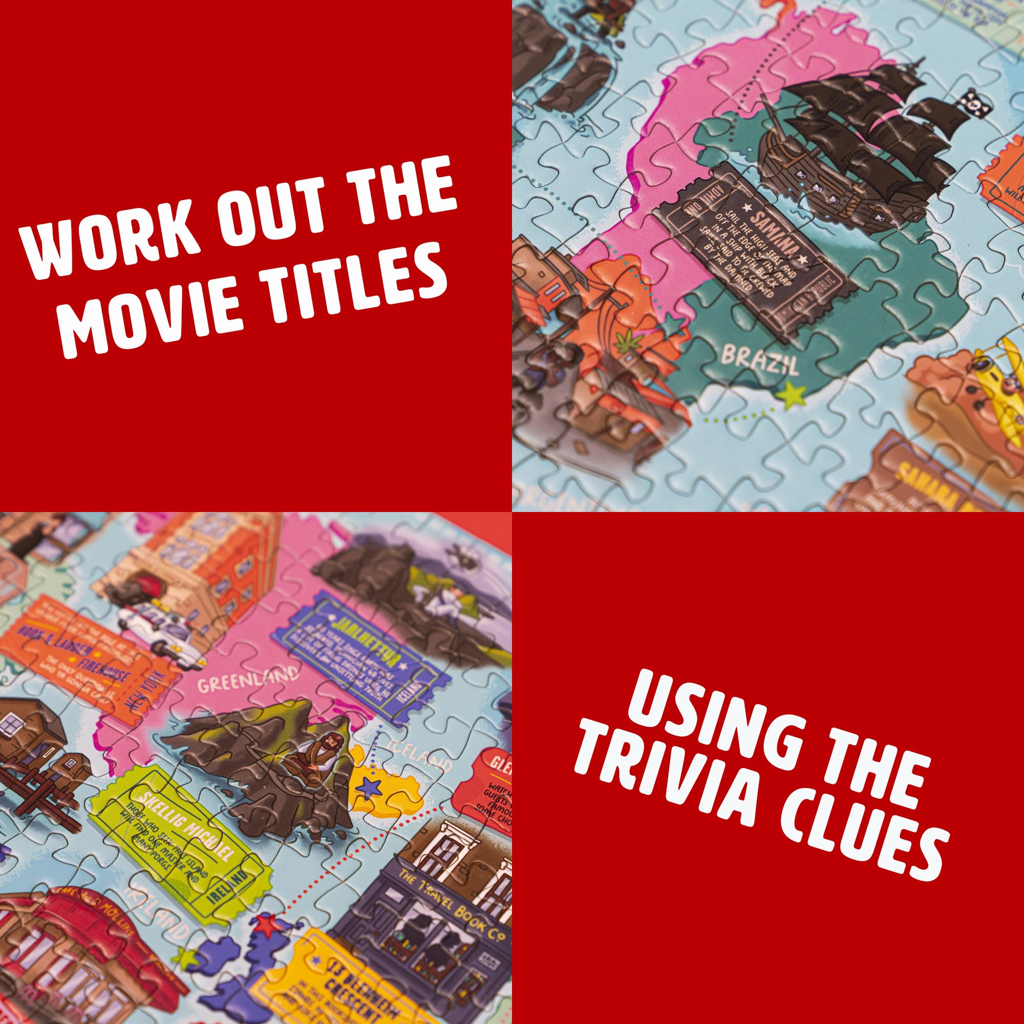 Professor Puzzle Movie Locations 1000 Piece Film Trivia Puzzle Game Professor PUZZLE