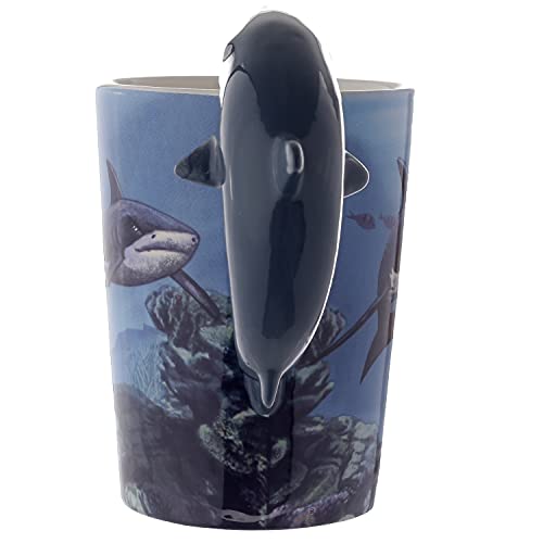 Puckator Lisa Parker Shark Ceramic Shaped Handle Mug Puckator