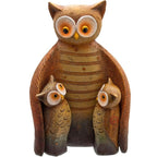 Brown Resin Owl Family Something Different