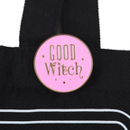 Good Witch Social Club Polycotton Tote Bag with Pin Badge